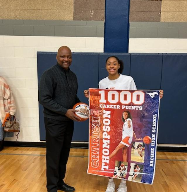 Coach Brown and Charish Thompson