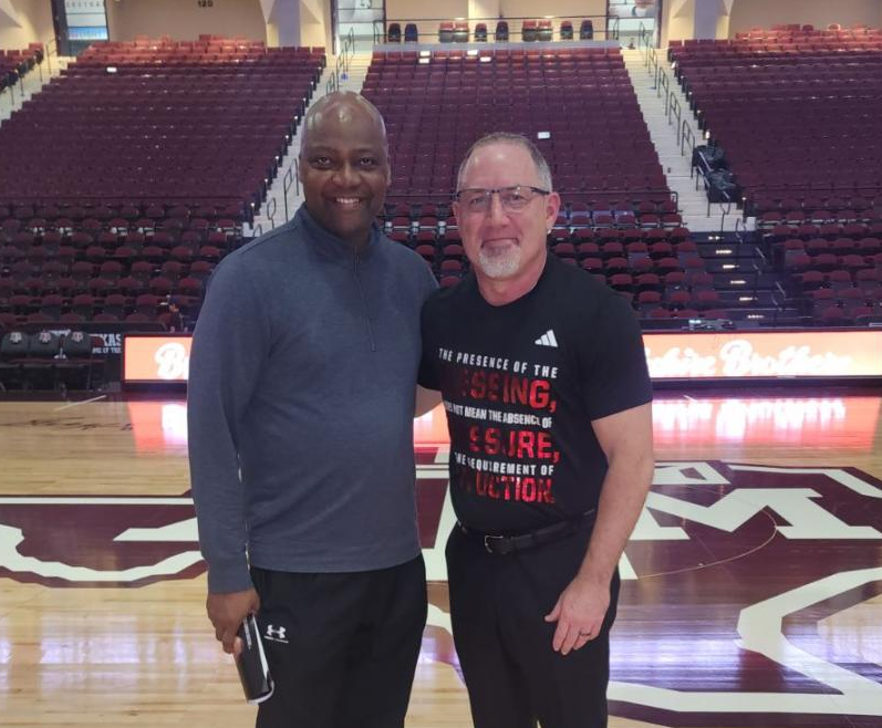 Coach Brown with Buzz Williams