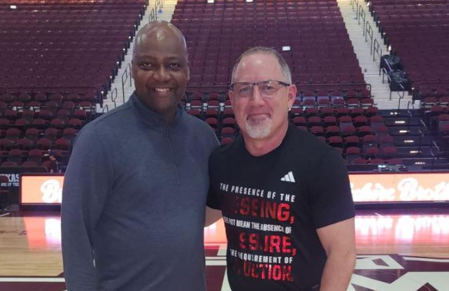 Coach Brown with Buzz Williams