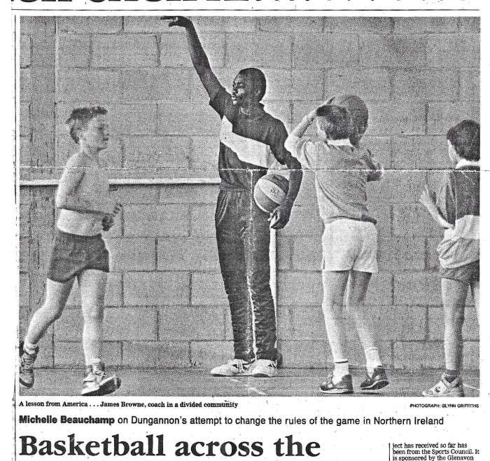 Coach Brown Conducting Cross Community Development Basketball Program In Northern Ireland