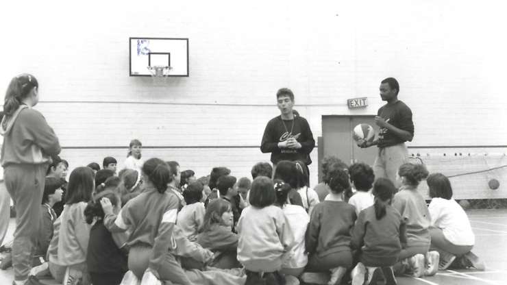 Coach Brown Conducts a Sponsored Basketball Clinic For the Youth in France